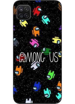 Силиконовый чехол с картинкой для samsung a12 galaxy a125f among us в космосе