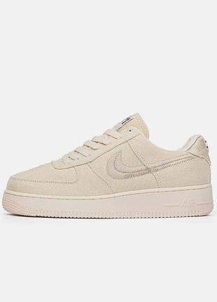 Nike air force 1 low stussy fossil