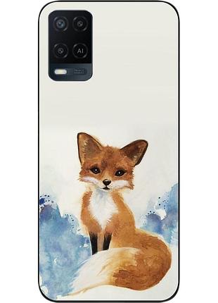 Силіконовий чохол для oppo a54 з картинкою лисиця