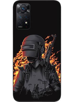 Силиконовый чехол для xiaomi redmi note 11 pro с картинкой pubg