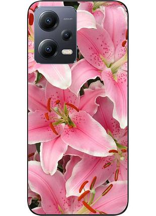 Силіконовий чохол для xiaomi redmi note 12 5g з картинкою лілії