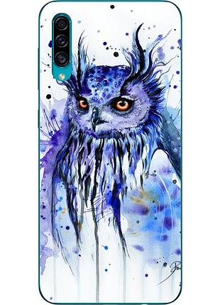 Силіконовий чохол для samsung a30s galaxy a307f з картинкою сова акварель