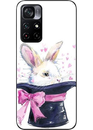 Чехол силиконовый для xiaomi poco m4 pro 5g с картинкой кролик