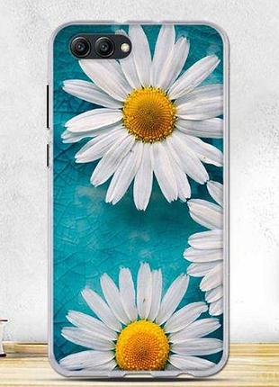 Оригинальный чехол накладка для huawei honor v10 с картинкой - ромашки