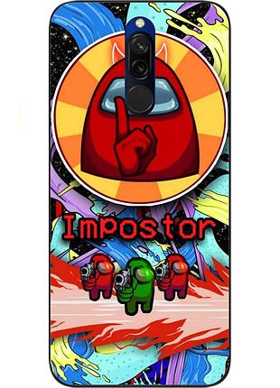 Силіконовий чохол для xiaomi redmi 8 з картинкою among us impostor