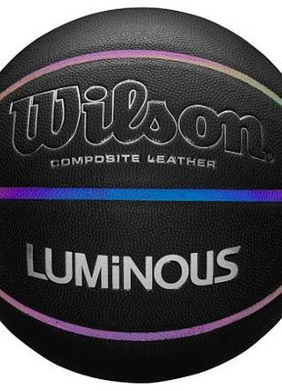 Мяч баскетбольный wilson luminous bskt iridescent black size 7