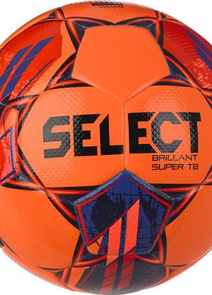Мяч футбольный select brillant super fifa tb v23 оранжевый, красный уни 5