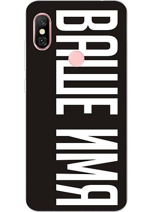Именной чехол для xiaomi redmi note 6 pro бампер с именем