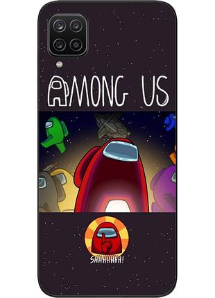 Силиконовый чехол с картинкой для samsung a12 galaxy a125f among us тихо