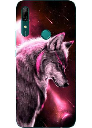 Силіконовий чохол бампер для huawei p smart z з картинкою вовк