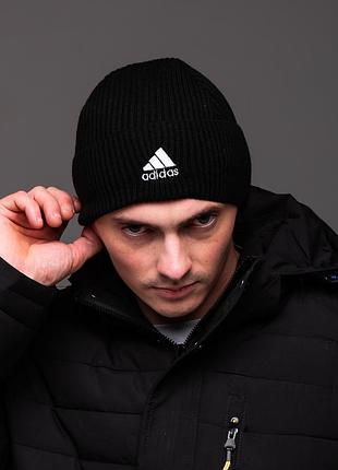 Шапка чоловіча adidas білий лого