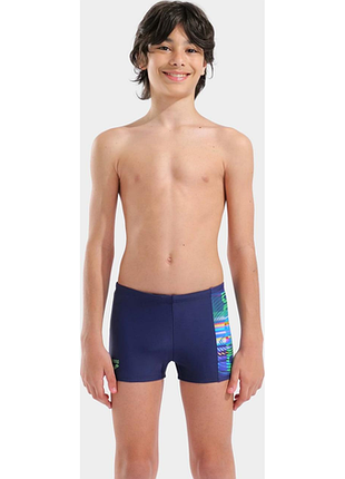 Плавки для мальчиков arena lit logo swim short синий 140 см (010692-750)