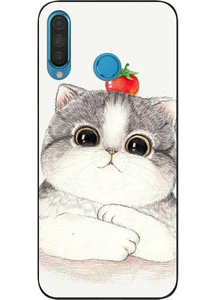 Силиконовый чехол для huawei p30 lite с картинкой котенок