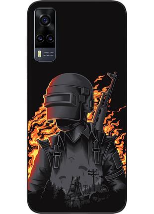 Силиконовый чехол для vivo y31 с картинкой pubg
