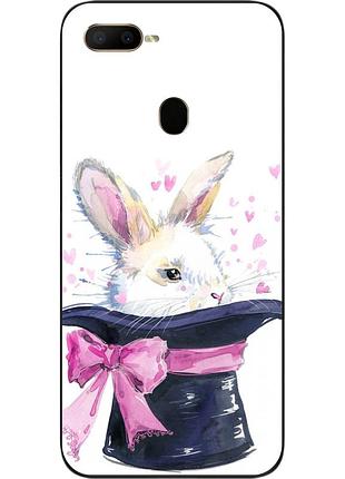 Чохол силіконовий для oppo a5s з картинкою кролик