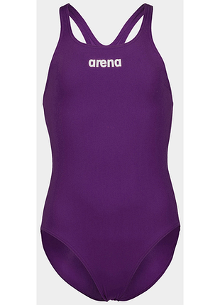 Купальник слитный для девушек arena team swim pro solid фиолетовый дит 128см