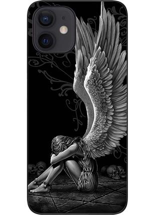Силиконовый чехол бампер для iphone 12 mini с картинкой ангел