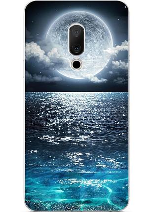 Чохол силіконовий для meizu 15 plus з картинкою місяць