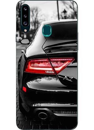 Бампер силиконовый чехол для samsung a20s galaxy a207f с картинкой машина