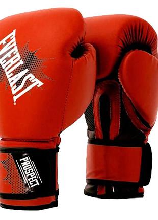 Боксерские перчатки everlast prospect gloves красный, черный дит 8 унций