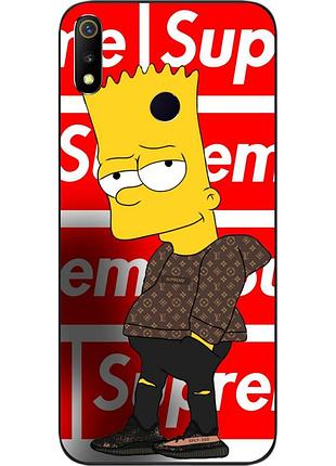 Силиконовый чехол для realme 3 с картинкой симпсон