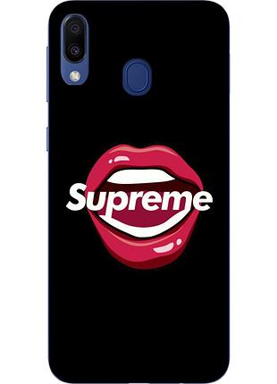 Бампер силиконовый чехол для samsung galaxy a40 2019 a405f с картинкой губы supreme