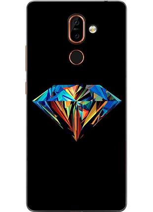 Силиконовый чехол с рисунком для nokia 7 plus бриллиант