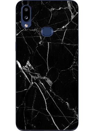 Силиконовый чехол для samsung a10s galaxy a107f с картинкой мрамор черный