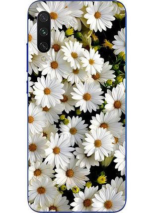 Бампер силиконовый чехол для xiaomi mi a3 с картинкой ромашки