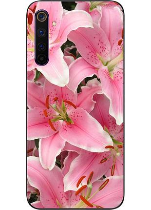 Силіконовий чохол для realme 6 pro з картинкою лілії