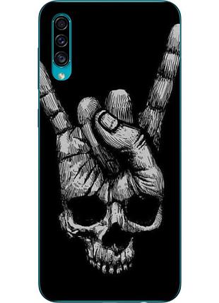 Бампер силиконовый чехол для samsung a30s galaxy a307f с картинкой рука