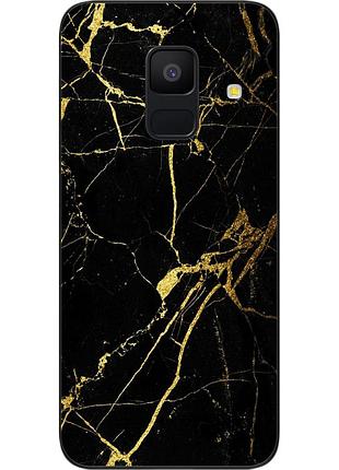 Силиконовый чехол бампер для samsung a6 2018 galaxy a600f с картинкой мрамор