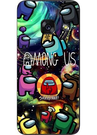 Силіконовий чохол для samsung a7 2017 galaxy a720 з картинкою among us