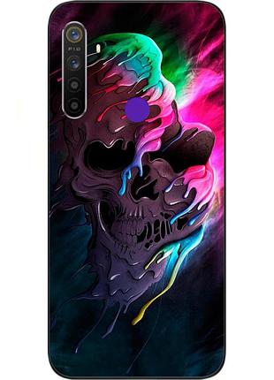 Чохол силіконовий для realme 5i з картинкою череп