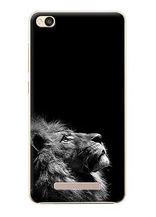 Бампер оригинальный чехол tpu для xiaomi redmi 5a с картинкой лев