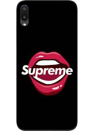 Силиконовый чехол для samsung a02 galaxy a022 с картинкой губы supreme