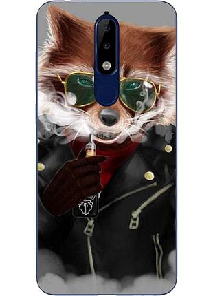 Силіконовий чохол для nokia 5.1 2018 з картинкою крутий єнот