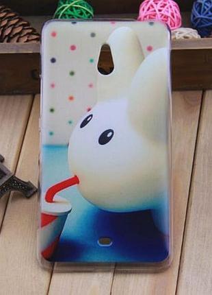 Ексклюзивні яскраві чохли для nokia lumia 1320 з малюнком заєць