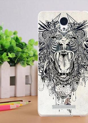 Силіконовий чохол накладка для xiaomi redmi note 2 з картинкою лев