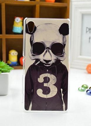Силиконовый чехол бампер для sony xperia m4 aqua / e2333 с картинкой панда