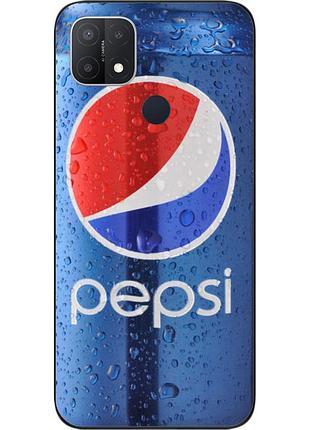 Силиконовый чехол для oppo a15 с картинкой pepsi