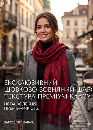 Велика шаль з тонкої вовни
