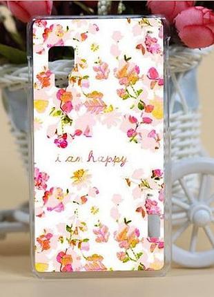 Чехол-накладка для lg l5 ii dual e455 с картинкой цветочки