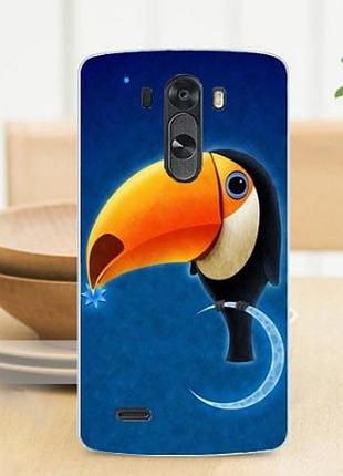 Чехол-накладка для lg g3 optimus d855 d857 с рисунком тукан