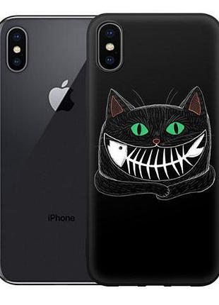 Бампер силіконовий чохол для iphone x з картинкою котяра