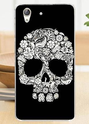 Эксклюзивный чехол бампер панель накладка для huawei y6 ii с картинкой череп
