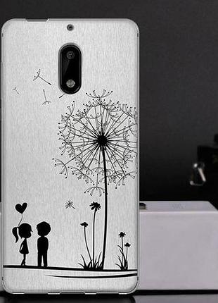 Оригінальний чохол панель накладка для nokia 6 з картинкою кульбаба