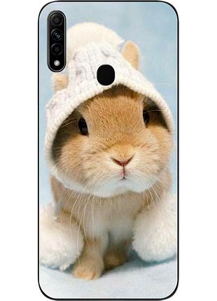 Силиконовый чехол бампер для oppo a31 с картинкой зайка
