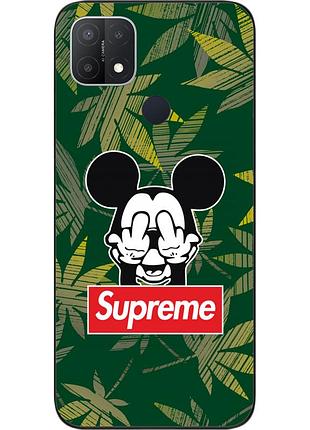 Силіконовий чохол для oppo a15s з картинкою міккі supreme