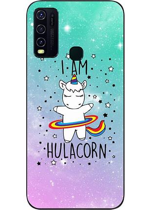 Силиконовый чехол для vivo y30 с картинкой единорог